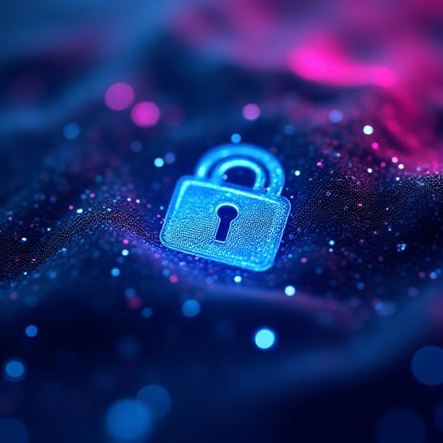 Abstract digital security and textile fiber patterns